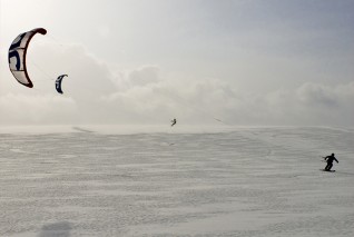 snowkiting na Vysočině nemá omezení, jen si najít volný čas když fouká